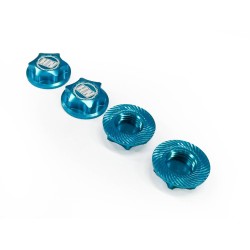 Covered Serrated Wheel Nuts (P1.25) Blue (4 pcs)  449-BL