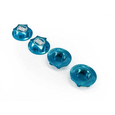 Covered Serrated Wheel Nuts (P1.25) Blue (4 pcs)  449-BL